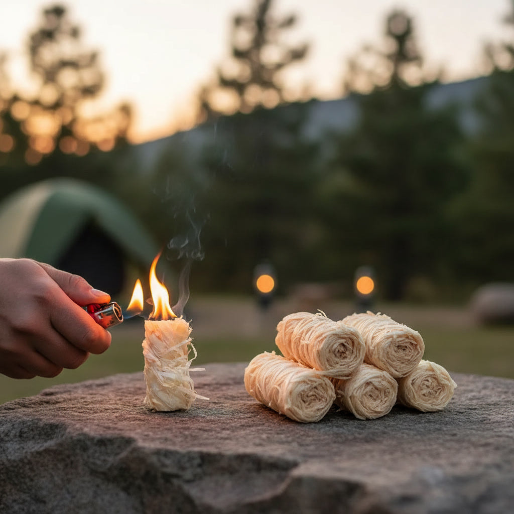 Natural Waxed Wood Fire Starters